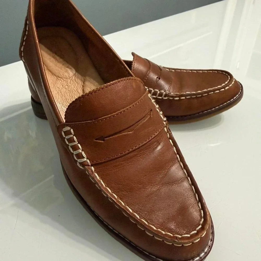 Sperry Brown Leather Penny Loafers Women's Size 7.5